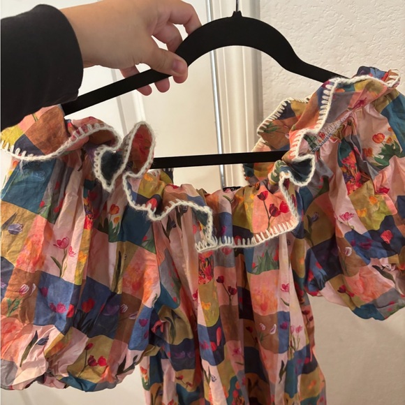 Colorful Patchwork Ruffle Dress - Picture 5 of 11